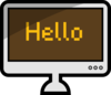 Hello Computer Screen Clip Art